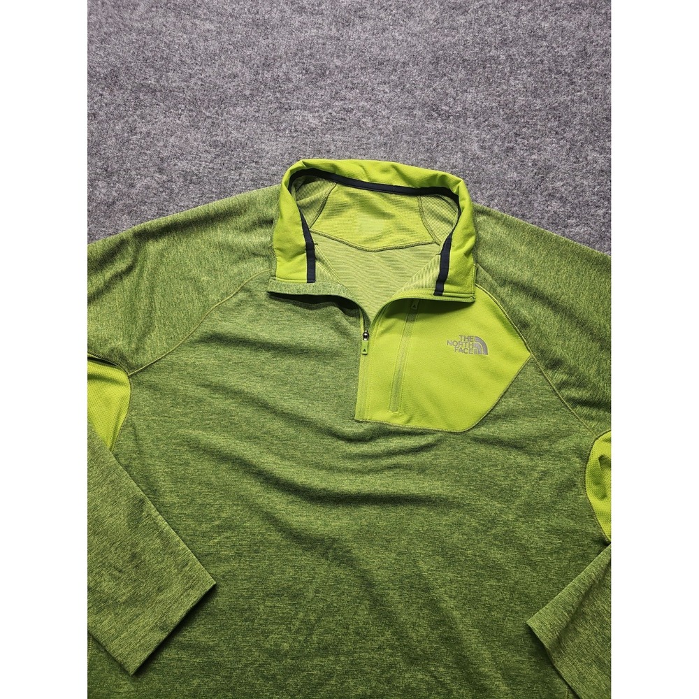 The North Face Pullover "Mens XL" Green 1/4 Zip Flash Dry Shirt "NO TAGS"